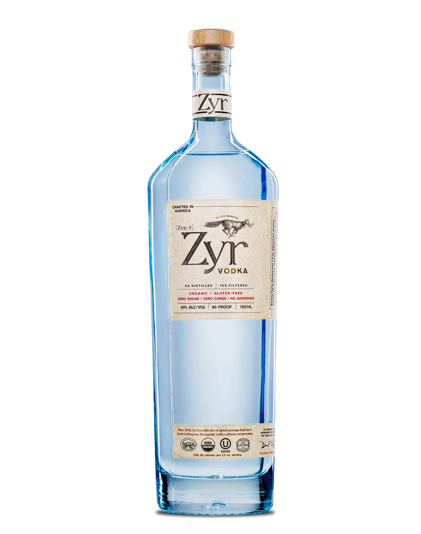 ZYR Ultra Smooth Imported Russian Vodka 750mL