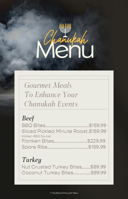 Chanuka Menu - The board