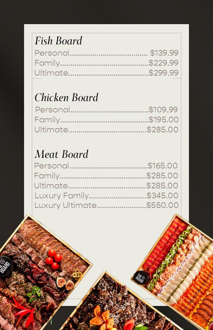 Chanuka Menu - The board